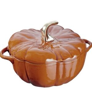 Pumpkin-Shaped Orange Casserole Dish